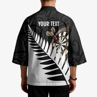 Personalised New Zealand Darts Kimono Silver Fern Aotearoa Maori Pattern LT14 - Polynesian Pride