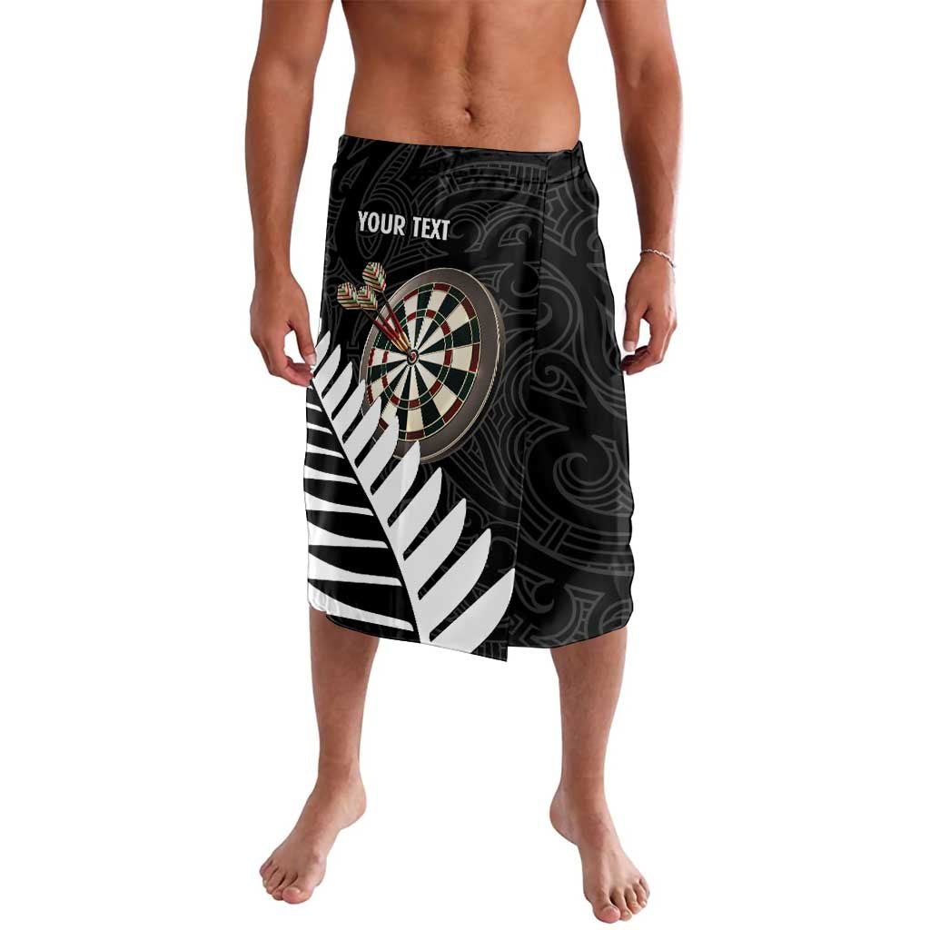 Personalised New Zealand Darts Lavalava Silver Fern Aotearoa Maori Pattern LT14 Black - Polynesian Pride