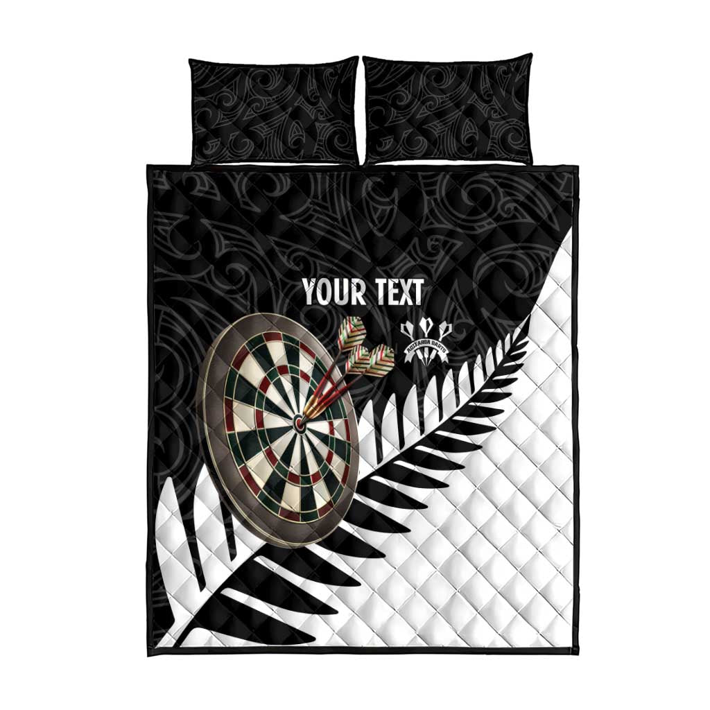 Personalised New Zealand Darts Quilt Bed Set Silver Fern Aotearoa Maori Pattern LT14 - Polynesian Pride