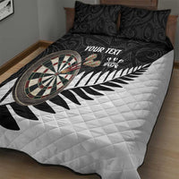 Personalised New Zealand Darts Quilt Bed Set Silver Fern Aotearoa Maori Pattern LT14 - Polynesian Pride