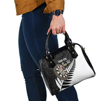 Personalised New Zealand Darts Shoulder Handbag Silver Fern Aotearoa Maori Pattern LT14 - Polynesian Pride