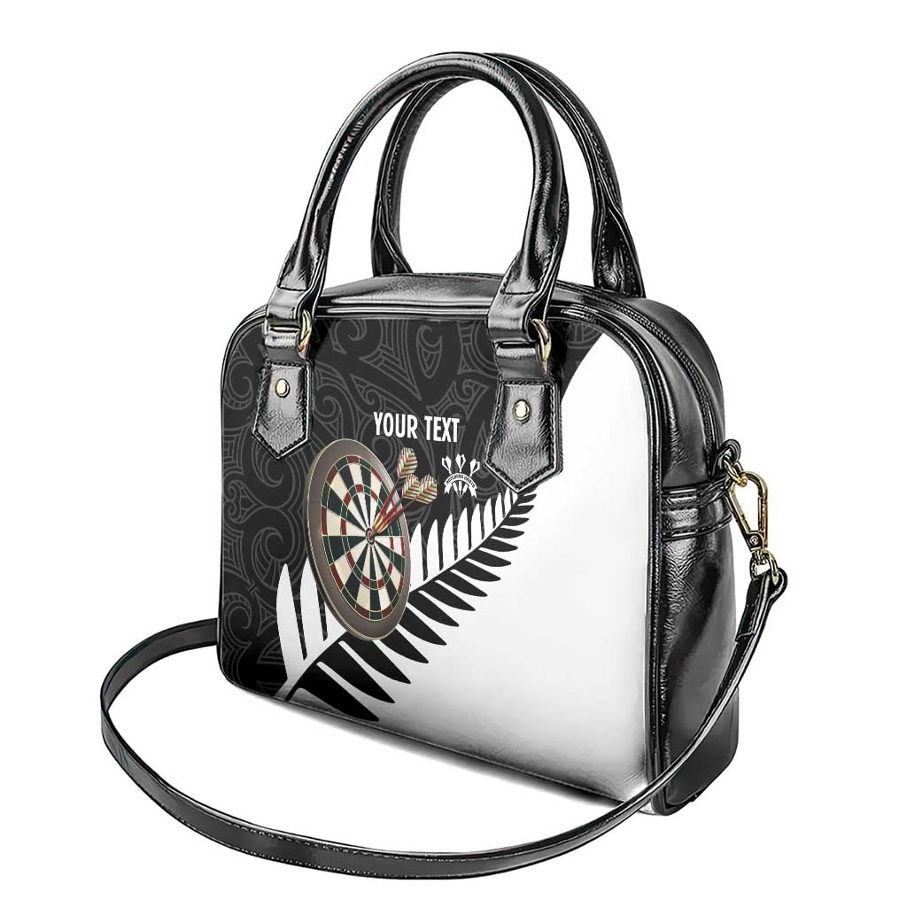 Personalised New Zealand Darts Shoulder Handbag Silver Fern Aotearoa Maori Pattern LT14 - Polynesian Pride