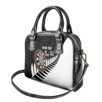 Personalised New Zealand Darts Shoulder Handbag Silver Fern Aotearoa Maori Pattern LT14 - Polynesian Pride