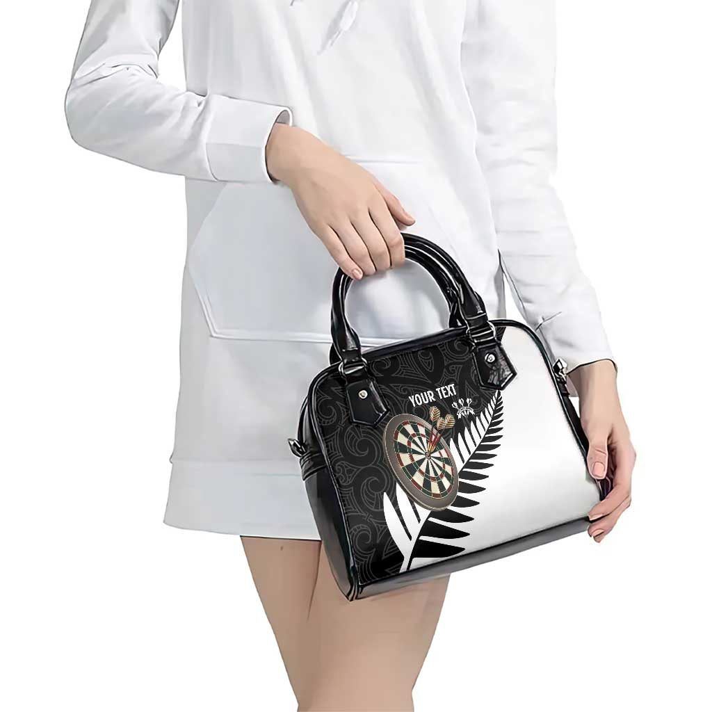 Personalised New Zealand Darts Shoulder Handbag Silver Fern Aotearoa Maori Pattern LT14 - Polynesian Pride