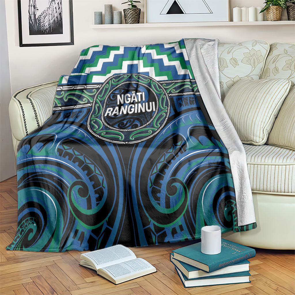 Aotearoa Ngati Ranginui Blanket Maori Iwi Poutama Puhoro Tattoo LT14 Green - Polynesian Pride