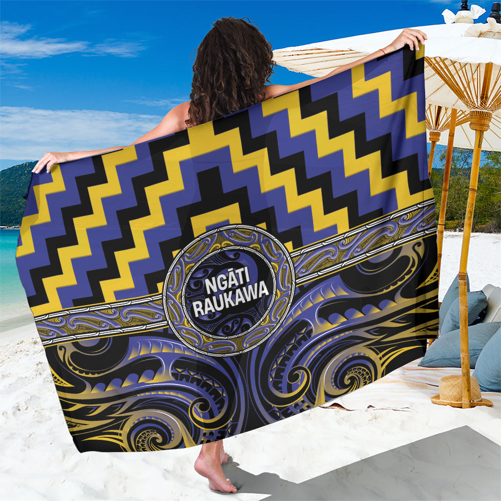 Aotearoa Ngati Raukawa Sarong Maori Iwi Poutama Puhoro Tattoo LT14 One Size 44 x 66 inches Blue - Polynesian Pride