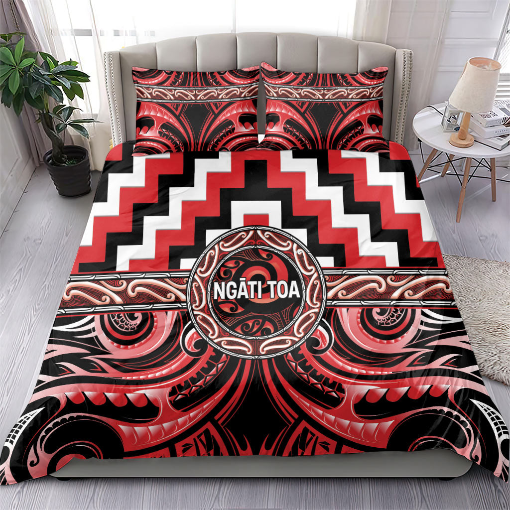 Aotearoa Ngati Toa Bedding Set Maori Iwi Poutama Puhoro Tattoo LT14 - Polynesian Pride