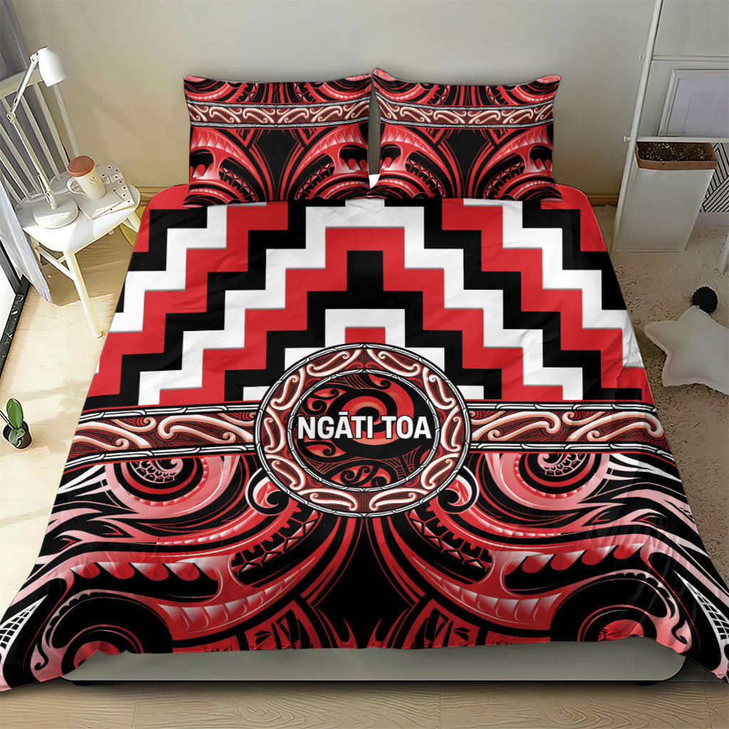 Aotearoa Ngati Toa Bedding Set Maori Iwi Poutama Puhoro Tattoo LT14 - Polynesian Pride