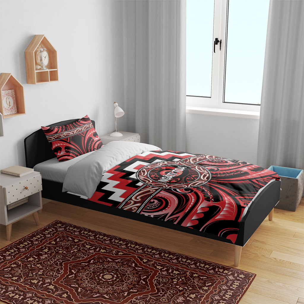 Aotearoa Ngati Toa Bedding Set Maori Iwi Poutama Puhoro Tattoo LT14 - Polynesian Pride