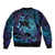 Nukuoro Atoll Bomber Jacket Polynesian Shark Tattoo Purple Gradient Vibes