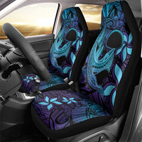 Nukuoro Atoll Car Seat Cover Polynesian Shark Tattoo Purple Gradient Vibes LT14 - Polynesian Pride
