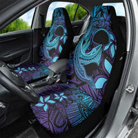 Nukuoro Atoll Car Seat Cover Polynesian Shark Tattoo Purple Gradient Vibes LT14 - Polynesian Pride