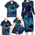 Nukuoro Atoll Family Matching Long Sleeve Bodycon Dress and Hawaiian Shirt Polynesian Shark Tattoo Purple Gradient Vibes