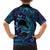 Nukuoro Atoll Family Matching Off Shoulder Short Dress and Hawaiian Shirt Polynesian Shark Tattoo Purple Gradient Vibes