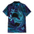 Nukuoro Atoll Family Matching Off Shoulder Short Dress and Hawaiian Shirt Polynesian Shark Tattoo Purple Gradient Vibes