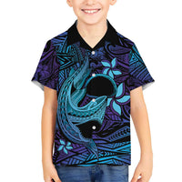Nukuoro Atoll Hawaiian Shirt Polynesian Shark Tattoo Purple Gradient Vibes LT14 - Polynesian Pride