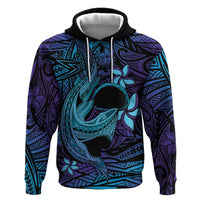 Nukuoro Atoll Hoodie Polynesian Shark Tattoo Purple Gradient Vibes LT14 Pullover Hoodie Purple - Polynesian Pride