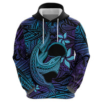 Nukuoro Atoll Hoodie Polynesian Shark Tattoo Purple Gradient Vibes LT14 - Polynesian Pride