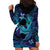 Nukuoro Atoll Hoodie Dress Polynesian Shark Tattoo Purple Gradient Vibes