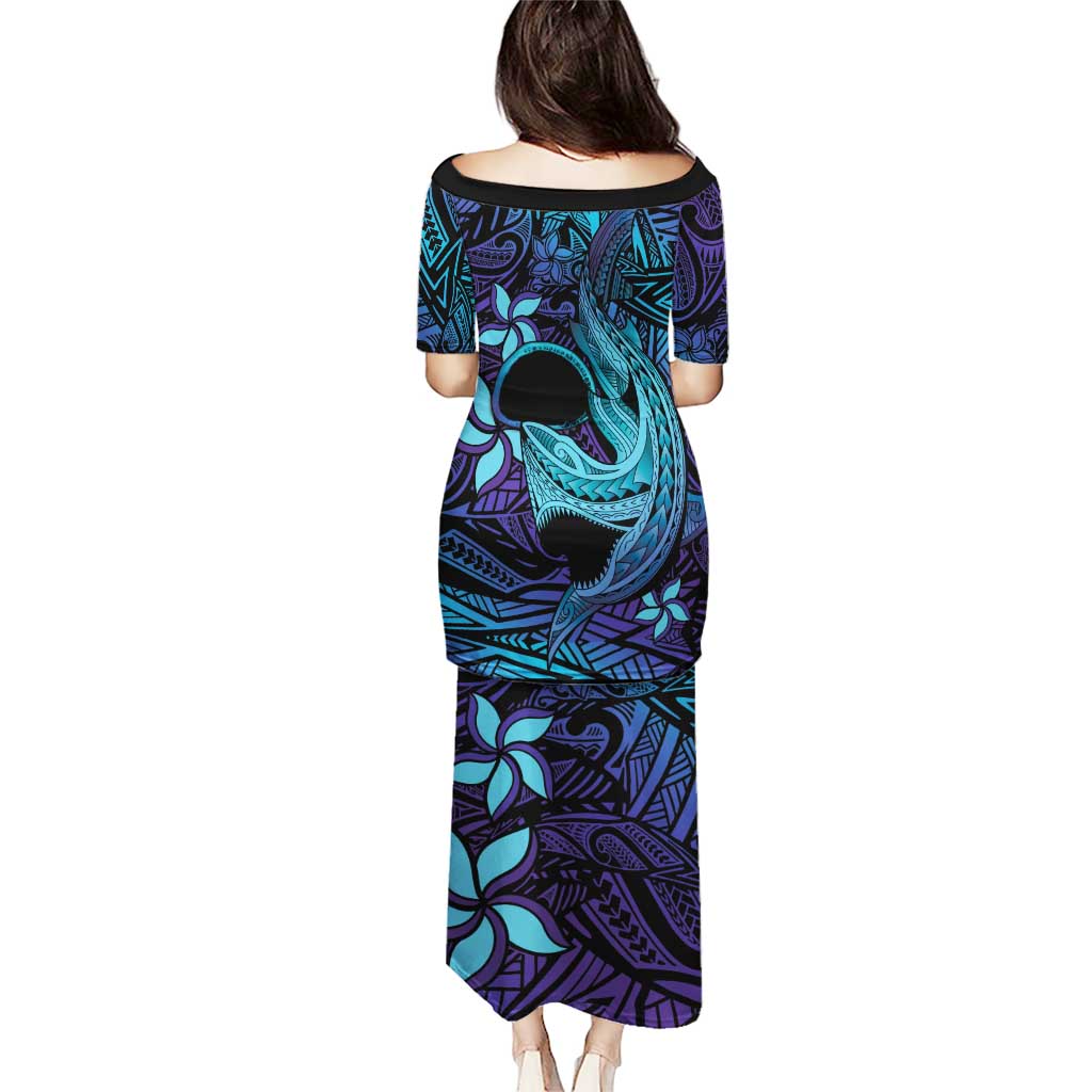 Nukuoro Atoll Puletasi Polynesian Shark Tattoo Purple Gradient Vibes LT14 - Polynesian Pride