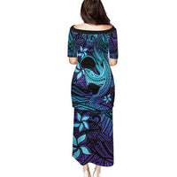 Nukuoro Atoll Puletasi Polynesian Shark Tattoo Purple Gradient Vibes LT14 - Polynesian Pride