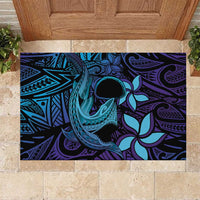 Nukuoro Atoll Rubber Doormat Polynesian Shark Tattoo Purple Gradient Vibes LT14 Purple - Polynesian Pride