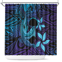 Nukuoro Atoll Shower Curtain Polynesian Shark Tattoo Purple Gradient Vibes LT14 Purple - Polynesian Pride