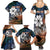 Personalised Kwajalein Atoll Family Matching Summer Maxi Dress and Hawaiian Shirt Polynesian Shark Tattoo Gradient Vibes