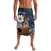 Personalised Kwajalein Atoll Lavalava Polynesian Shark Tattoo Gradient Vibes LT14 Black - Polynesian Pride