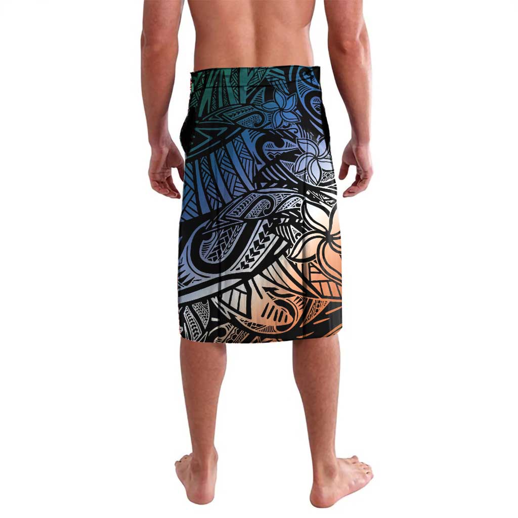 Personalised Kwajalein Atoll Lavalava Polynesian Shark Tattoo Gradient Vibes LT14 - Polynesian Pride