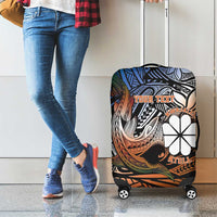 Personalised Kwajalein Atoll Luggage Cover Polynesian Shark Tattoo Gradient Vibes LT14 - Polynesian Pride