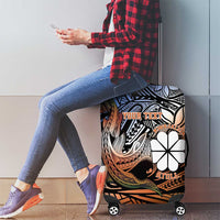 Personalised Kwajalein Atoll Luggage Cover Polynesian Shark Tattoo Gradient Vibes LT14 - Polynesian Pride