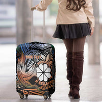 Personalised Kwajalein Atoll Luggage Cover Polynesian Shark Tattoo Gradient Vibes LT14 - Polynesian Pride