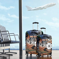 Personalised Kwajalein Atoll Luggage Cover Polynesian Shark Tattoo Gradient Vibes LT14 - Polynesian Pride