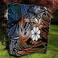 Personalised Kwajalein Atoll Quilt Polynesian Shark Tattoo Gradient Vibes LT14 - Polynesian Pride