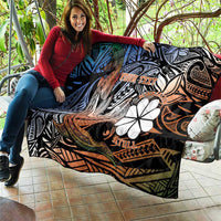Personalised Kwajalein Atoll Quilt Polynesian Shark Tattoo Gradient Vibes LT14 - Polynesian Pride