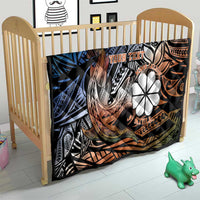 Personalised Kwajalein Atoll Quilt Polynesian Shark Tattoo Gradient Vibes LT14 - Polynesian Pride