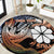 Personalised Kwajalein Atoll Round Carpet Polynesian Shark Tattoo Gradient Vibes