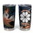 Kwajalein Atoll Tumbler Cup Polynesian Shark Tattoo Gradient Vibes