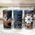 Kwajalein Atoll Tumbler Cup Polynesian Shark Tattoo Gradient Vibes