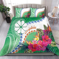 Marshall Islands Kwajalein Atoll Bedding Set Curves Polynesian Mix Tropical Flowers LT14 - Polynesian Pride