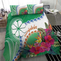 Marshall Islands Kwajalein Atoll Bedding Set Curves Polynesian Mix Tropical Flowers LT14 - Polynesian Pride