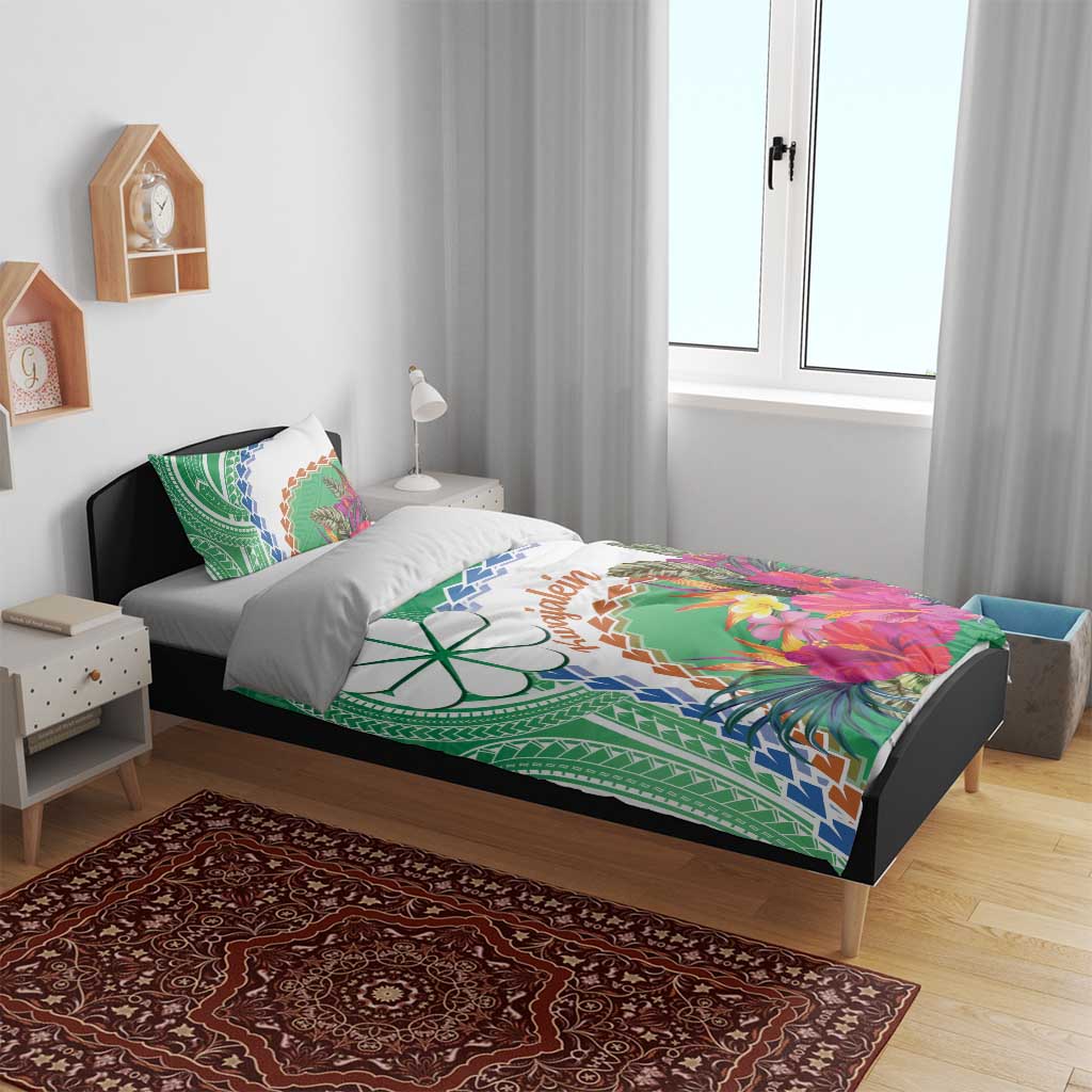 Marshall Islands Kwajalein Atoll Bedding Set Curves Polynesian Mix Tropical Flowers LT14 - Polynesian Pride