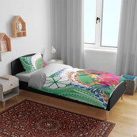 Marshall Islands Kwajalein Atoll Bedding Set Curves Polynesian Mix Tropical Flowers LT14 - Polynesian Pride