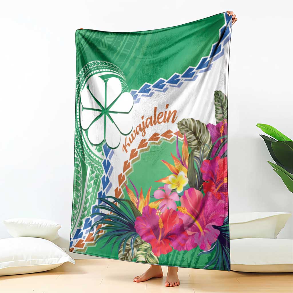 Marshall Islands Kwajalein Atoll Blanket Curves Polynesian Mix Tropical Flowers LT14 - Polynesian Pride