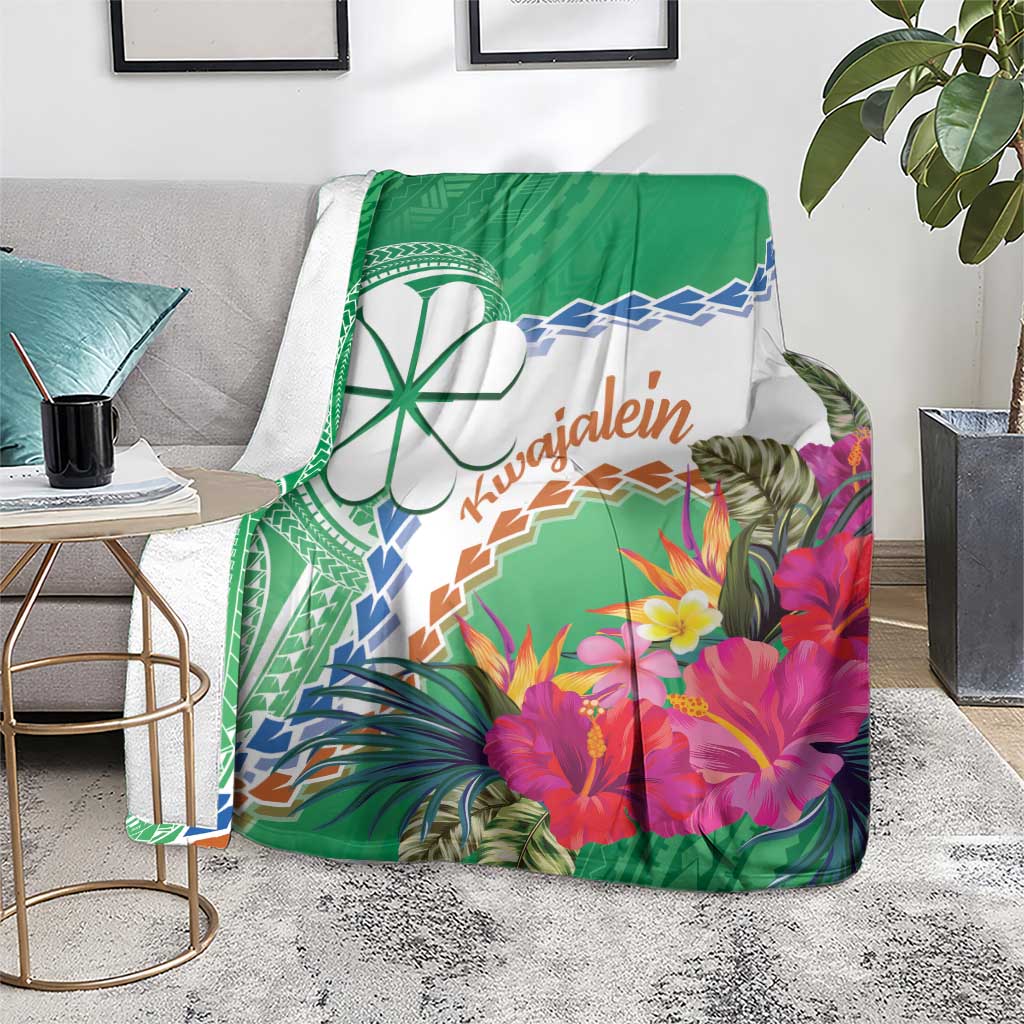 Marshall Islands Kwajalein Atoll Blanket Curves Polynesian Mix Tropical Flowers LT14 - Polynesian Pride