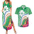 Marshall Islands Kwajalein Atoll Couples Matching Summer Maxi Dress and Hawaiian Shirt Curves Polynesian Mix Tropical Flowers