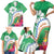 Marshall Islands Kwajalein Atoll Family Matching Short Sleeve Bodycon Dress and Hawaiian Shirt Curves Polynesian Mix Tropical Flowers