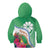 Marshall Islands Kwajalein Atoll Kid Hoodie Curves Polynesian Mix Tropical Flowers