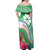 Marshall Islands Kwajalein Atoll Off Shoulder Maxi Dress Curves Polynesian Mix Tropical Flowers